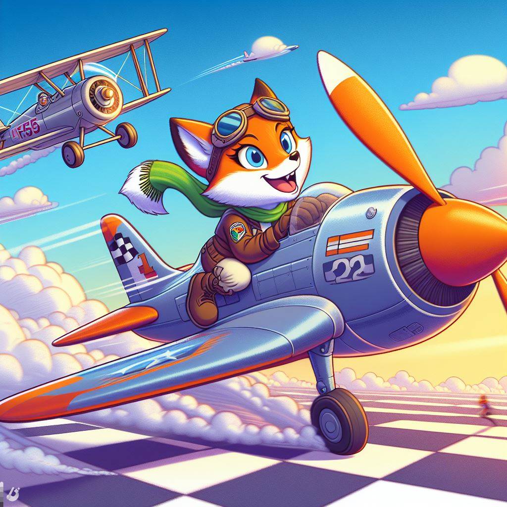 winner fox finish line plane work productive